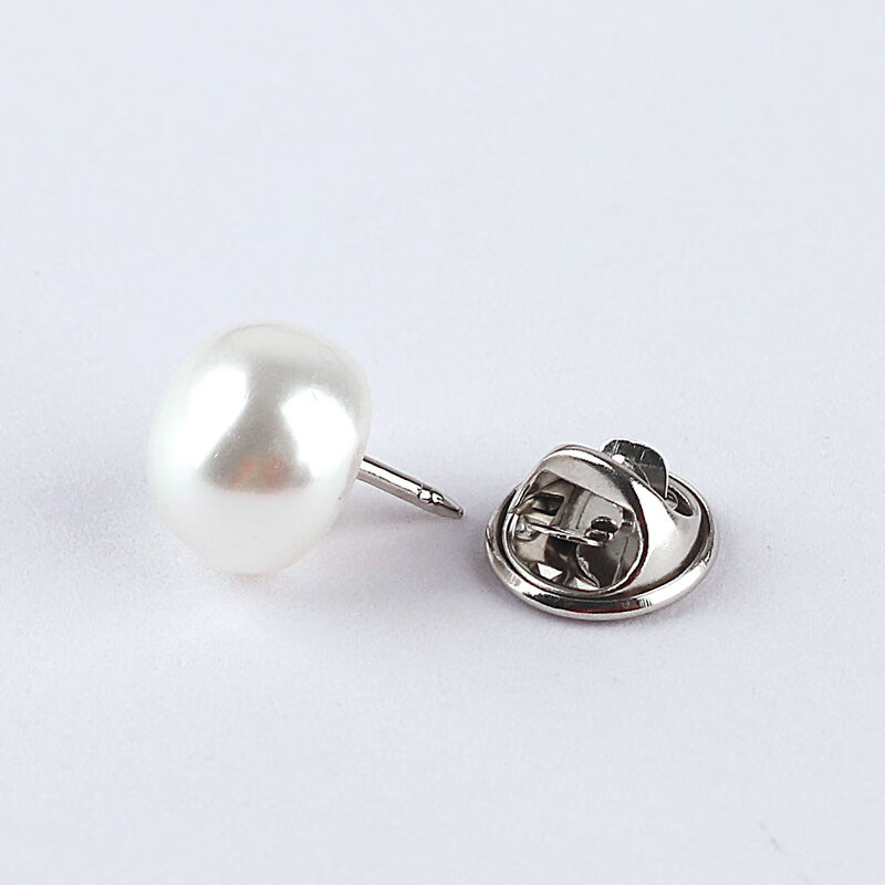 婉陶不用免缝可调节拆卸珍珠扣子免钉纽扣女衬衫防走光不必缝装饰暗扣 珠光-白色【1颗】