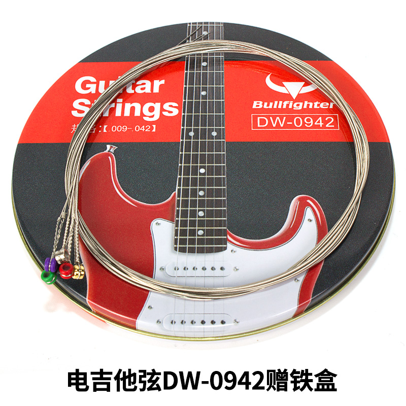 斗牛士（Bullfighter） 电吉他琴弦防锈镀膜电吉他套弦6根弦 （初学喜爱）0942琴弦 铁盒装