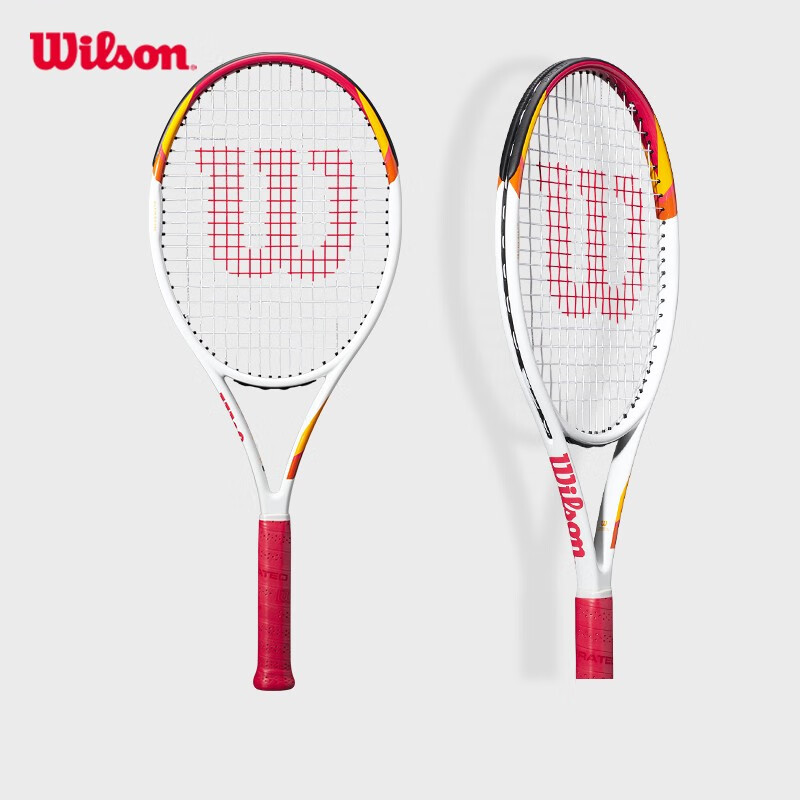 威尔胜（Wilson）网球拍进阶拍经典复古拍全碳素一体轻量减震男女通用单人拍 WR125010U2-2号柄