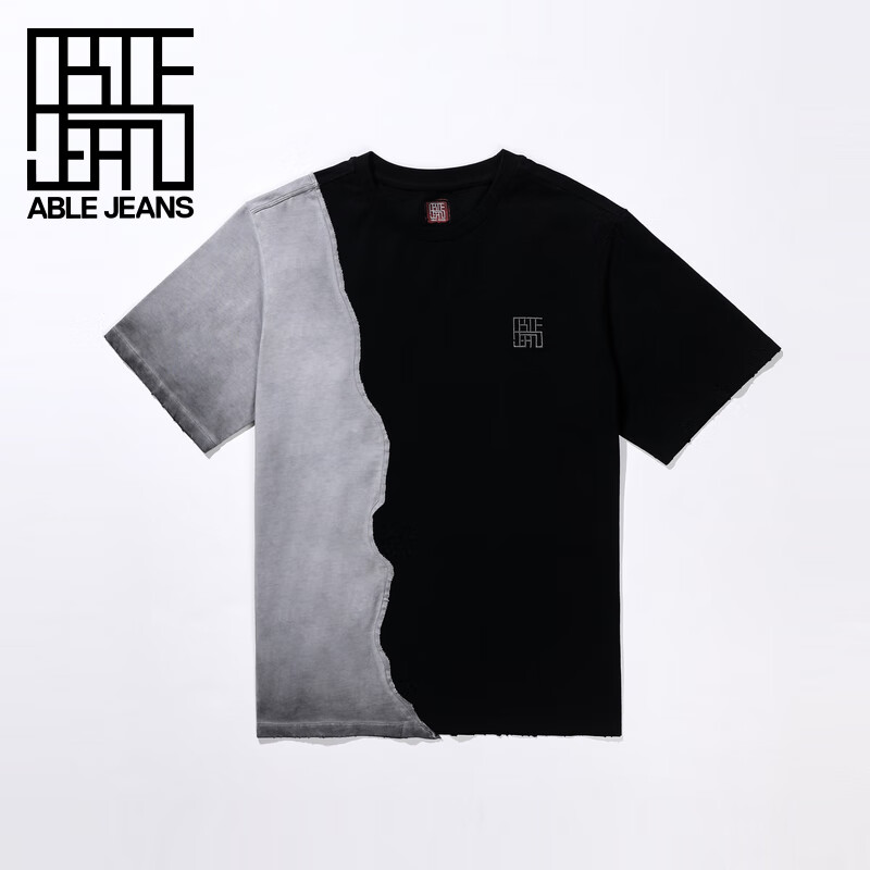ABLE JEANS【中国想象】24玉落青龙系列短袖T恤781419 黑色 XXS