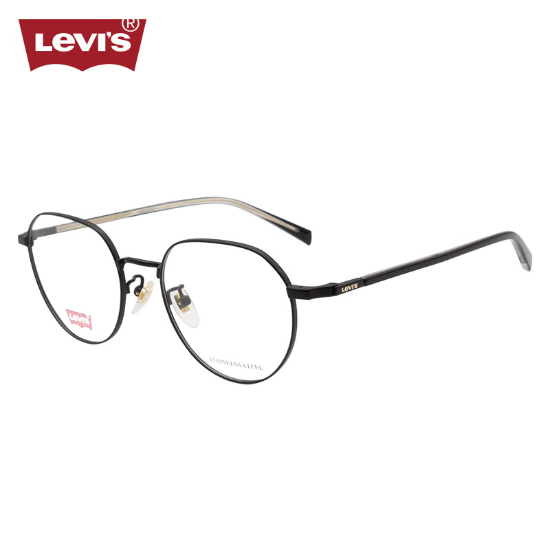 李维斯（Levi's）眼镜框近视眼镜架LV7170/003+依视路钻晶膜岩1.56镜片 003黑色