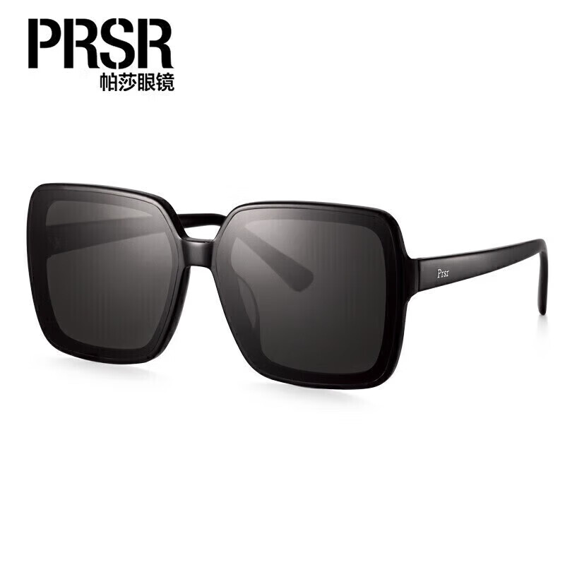 帕莎（Prsr）太阳镜女圆脸文艺时尚眼镜潮流遮阳镜大框网墨镜PS3008 -B黑色
