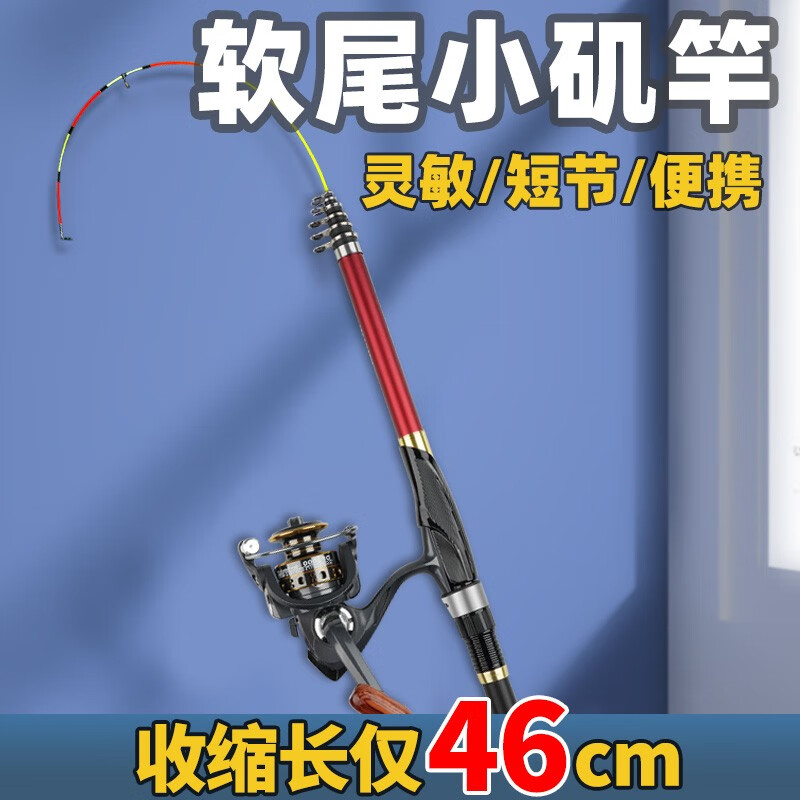 硬汉王软尾小矶竿岸抛筏竿套装串钩海杆抛竿裸伐竿阀杆矶钓竿钓鱼竿全套