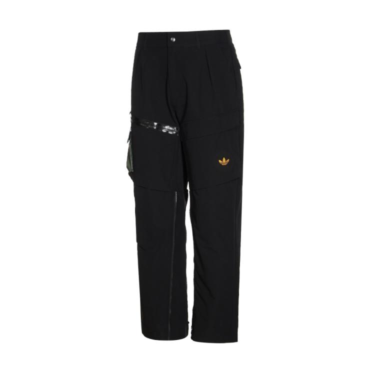 三叶草休闲时尚简约舒适男款潮流长裤工装裤男装纽扣裤