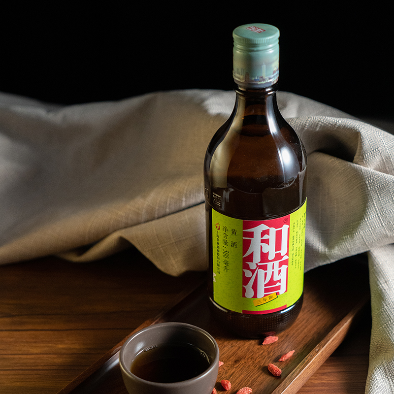 和酒上海老酒 和酒三年陈3年黄酒500ml*12瓶装整箱 特型半干黄酒