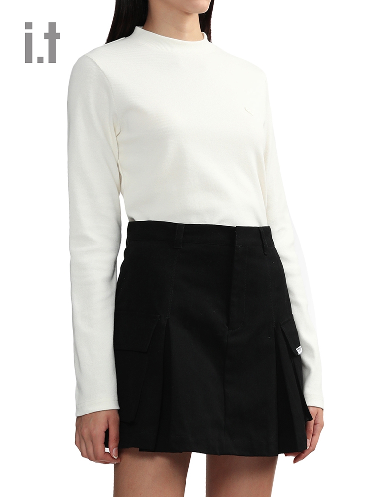 it :CHOCOOLATE女装合身长袖T恤休闲秋季简约基础款上衣1817X