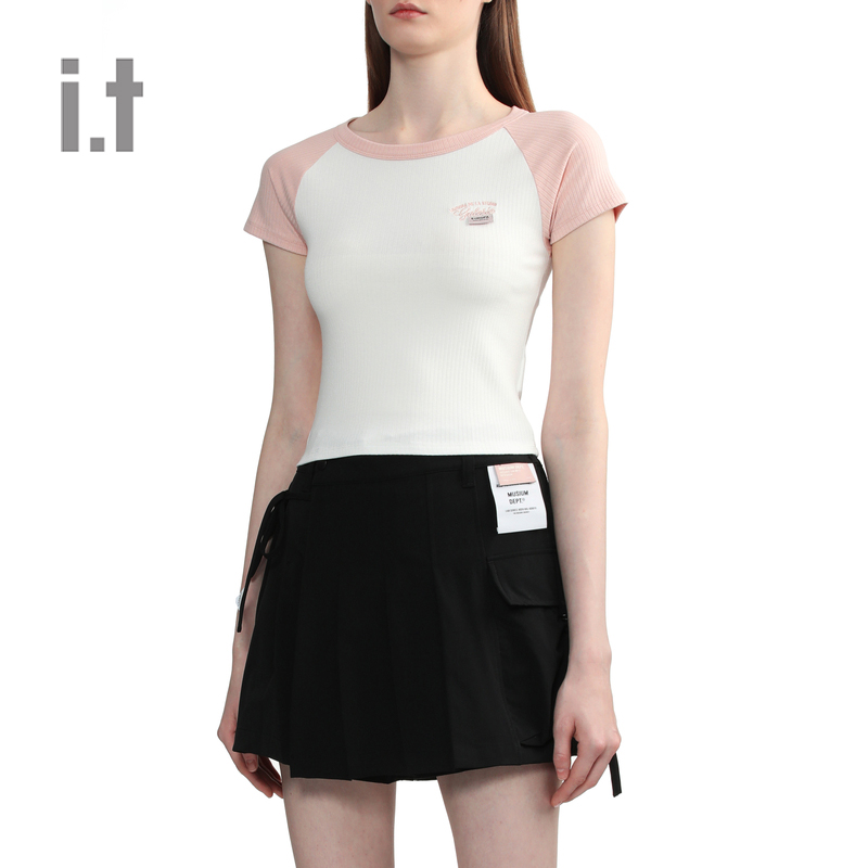 it MUSIUM DIV.女装插肩袖短袖T恤2024夏季活力少女半袖00463