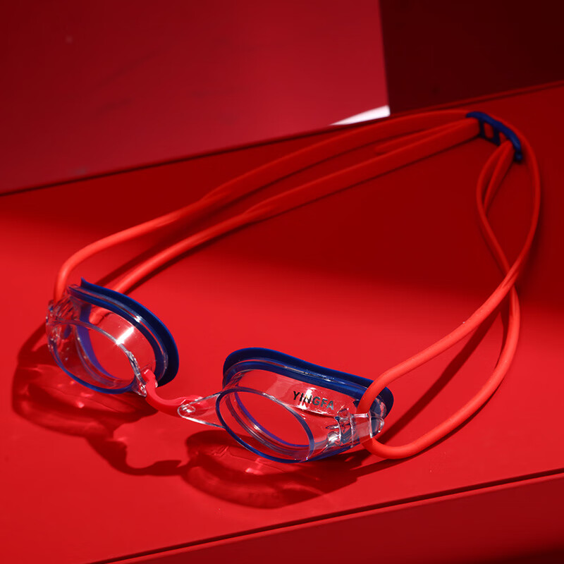 英发（YINGFA）英发专业泳镜防水防雾高清男女士儿童游泳镜小框比赛装备眼镜 蓝/红