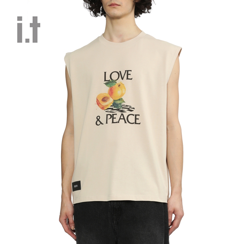 it 5cm/FIVE CM男女同款无袖圆领背心2024夏季文艺质感上衣