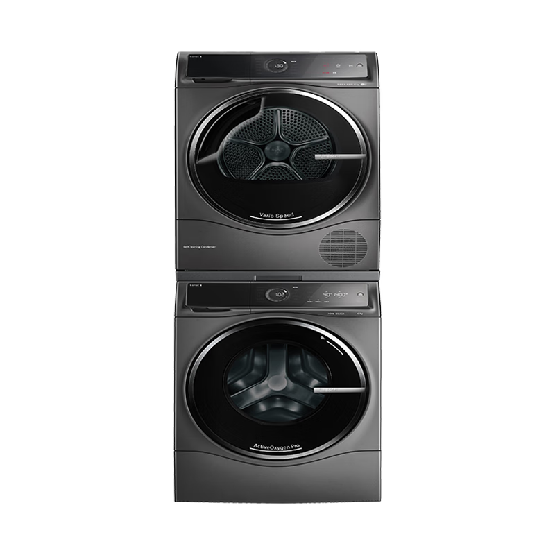 博世（BOSCH）6系净御系列 10KG活氧洗烘套装低温护衣活氧空气洗洗衣机烘干机WQC355C10W+WGC554C10W