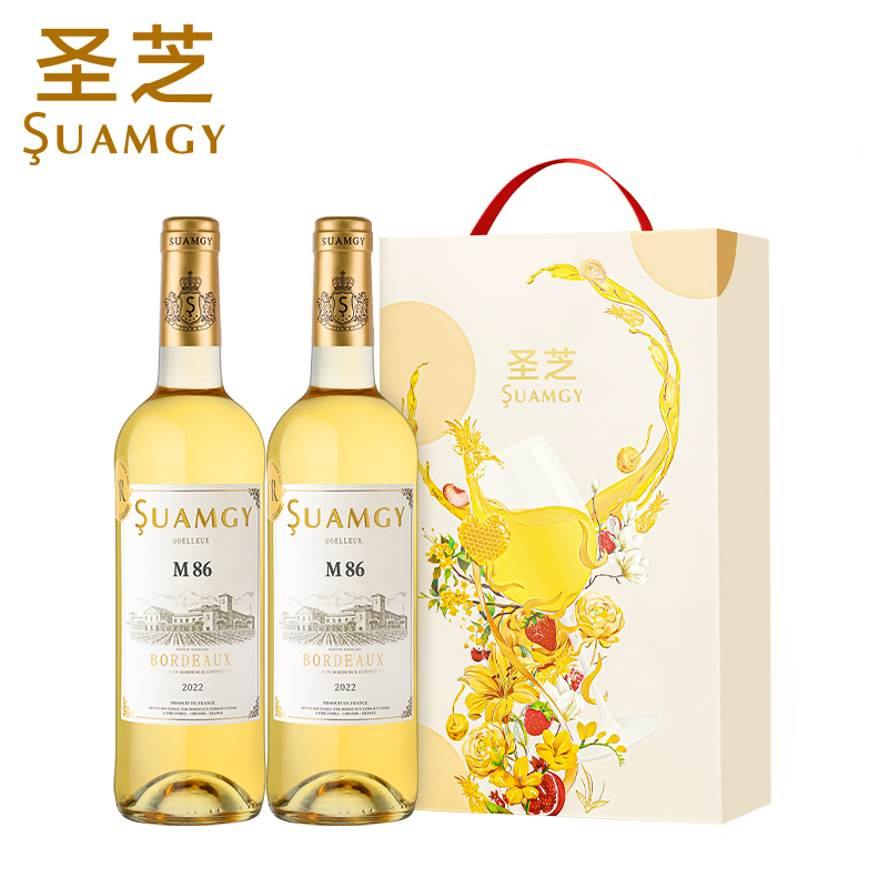 圣芝M86波尔多甜白葡萄酒礼盒装法国