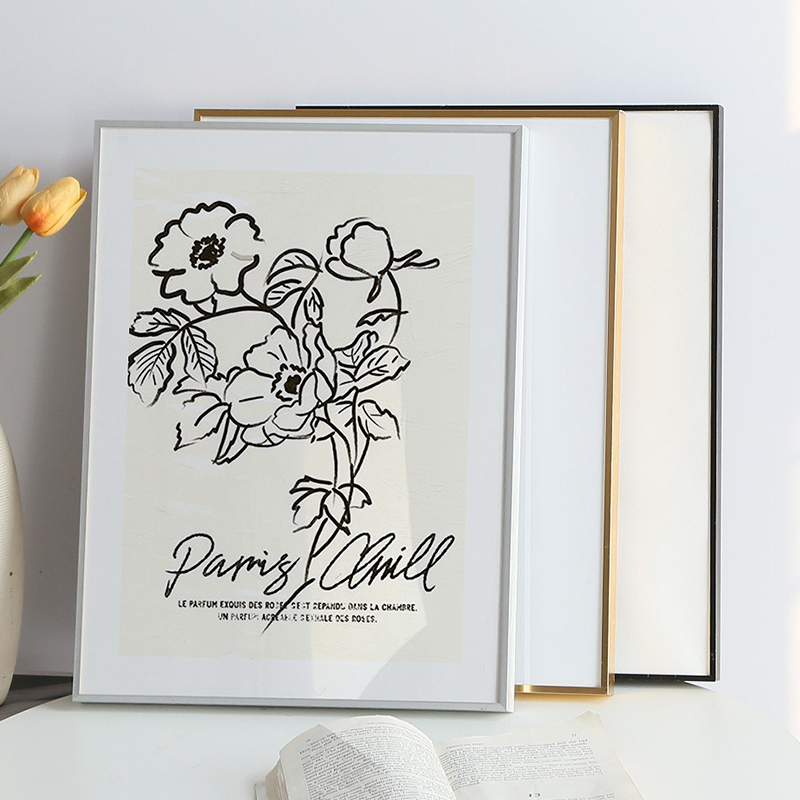 铝合金相框挂墙简约画框十字绣拼图裱框装裱海报A3金属框架A4