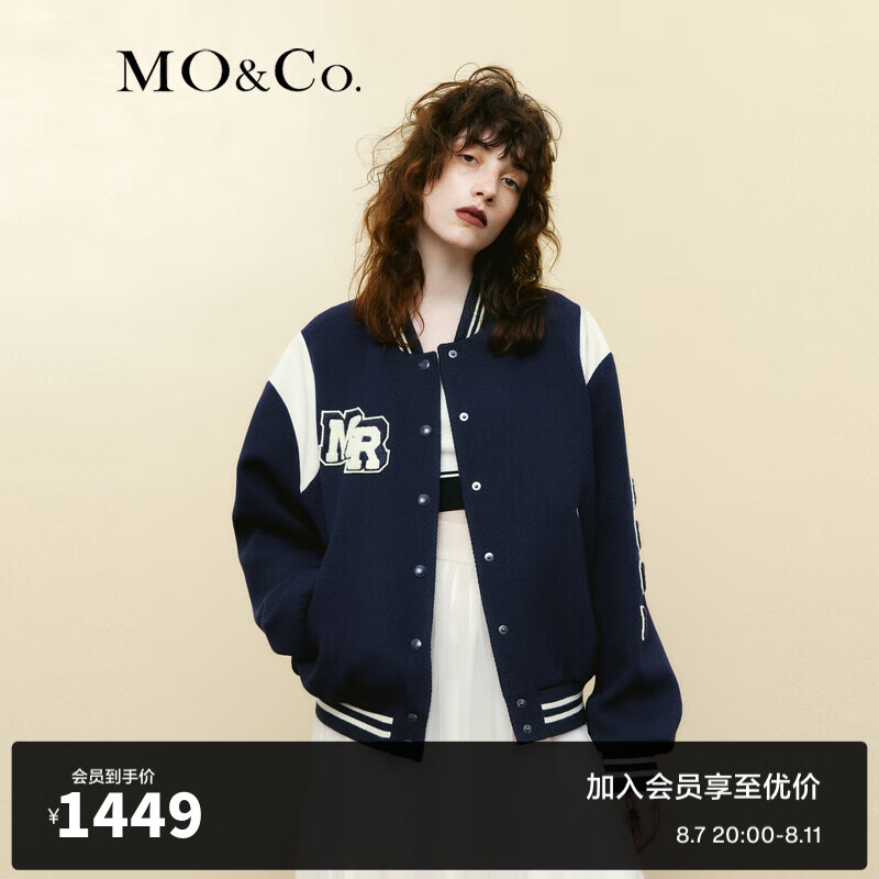 MO&Co.ROKH设计师联名系列毛巾绣章仔棒球服设计感小众