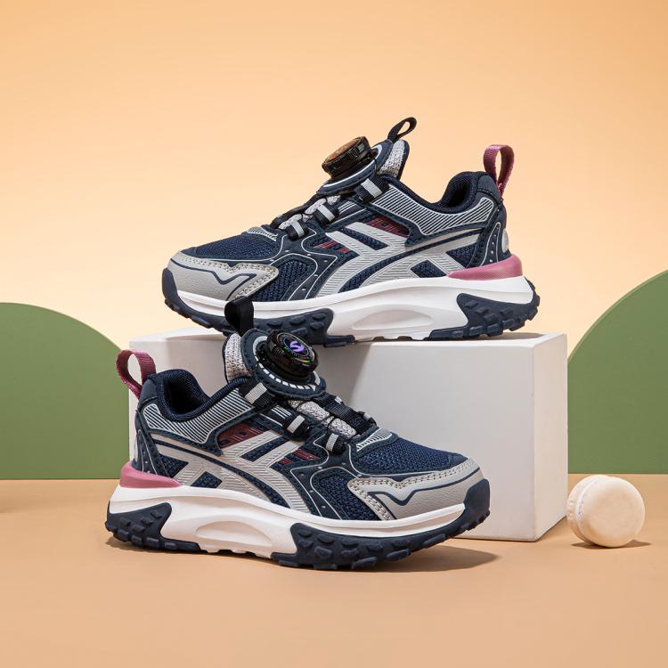 儿童鞋旋转钮扣春秋季轻便舒适校园女童休闲跑步鞋户外男童运动鞋