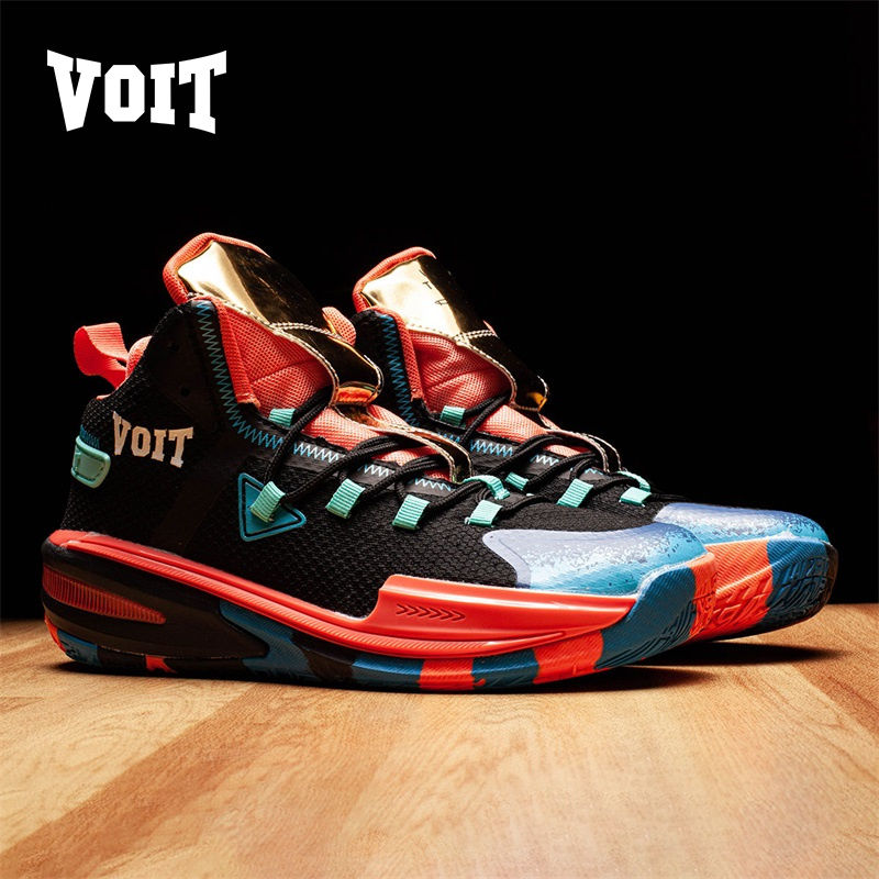 沃特篮球鞋青少年实战耐磨橡胶底防滑减震球鞋男透气高帮运动鞋女