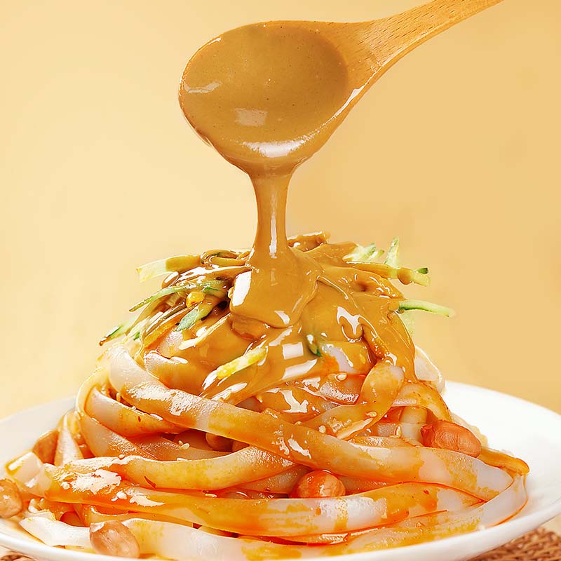 大龙燚麻酱凉皮四川干拌麻酱米皮开袋即食非油炸手工袋装懒人速食