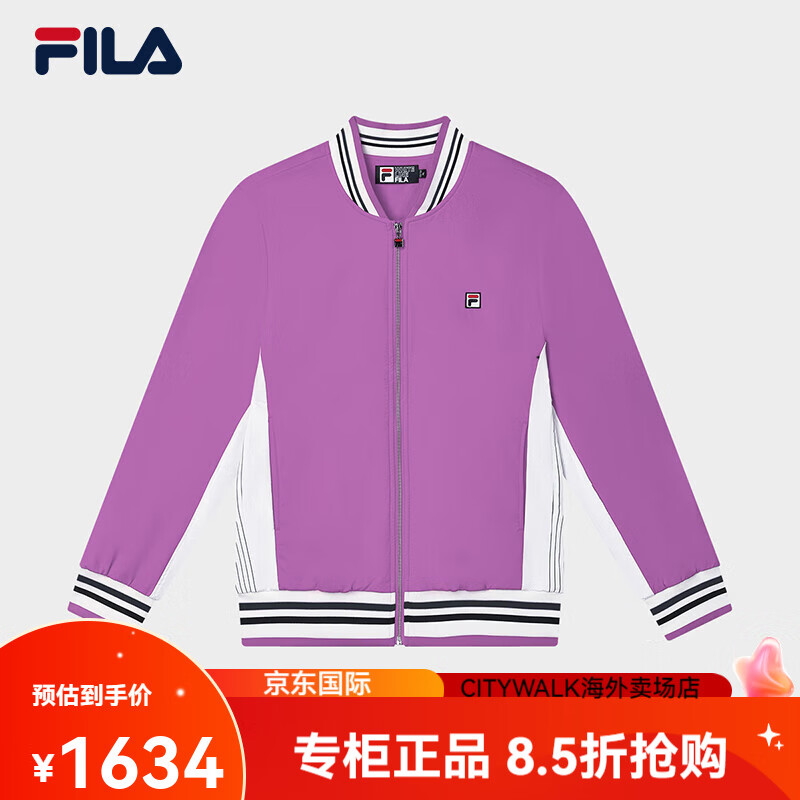 斐乐（FILA）Set复古夹克｜FILA斐乐2024冬新宽松settanta棒球服 泾河紫-DP 170/92A/M