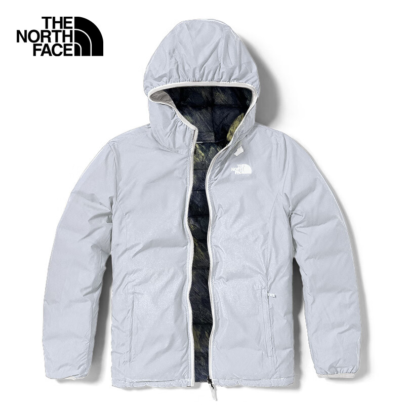 The North Face北面羽绒服女户外保暖双面穿羽绒外套83OK 蓝色/OW1 S