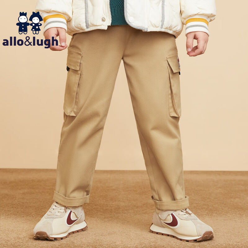 阿路和如allo&lugh【帅气工装风】儿童装男童休闲裤宽松工装裤春秋季长裤子