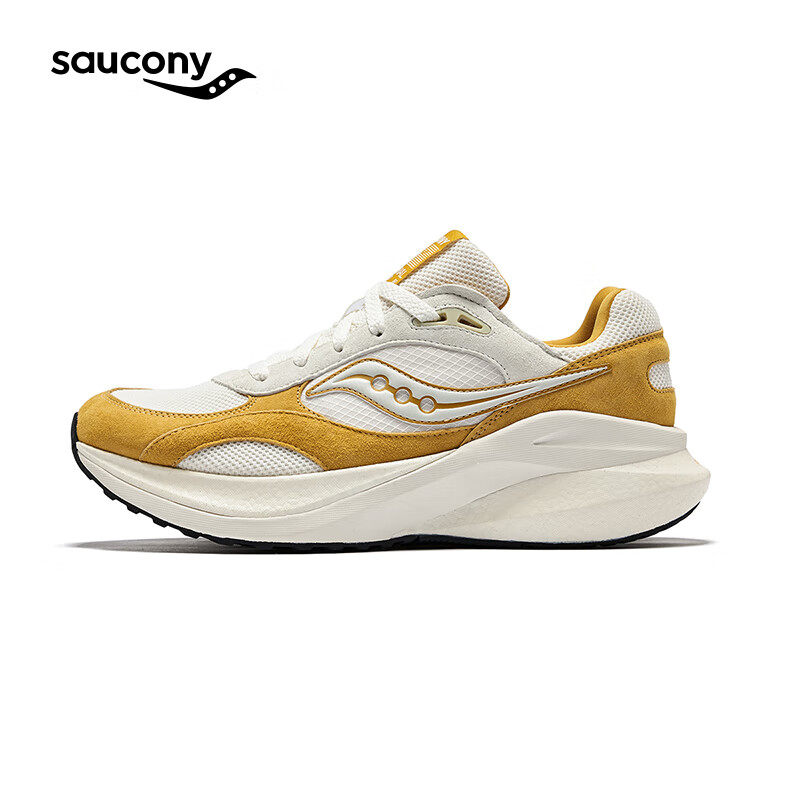 Saucony索康尼MARSHAL率途 ICON复古跑鞋通勤缓震运动休闲鞋 米黄5 43