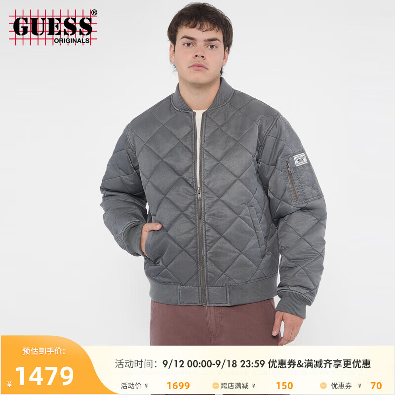 GUESS Originals24年秋季男士纯色时尚通勤多口袋夹克 JTMU-黑色 M （120-140）