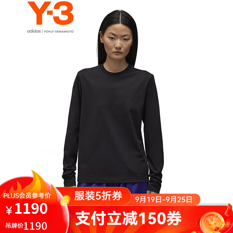 Y-3【秋】y3REG LS TEE女子长袖T恤51-IW0072T恤女 黑色 M