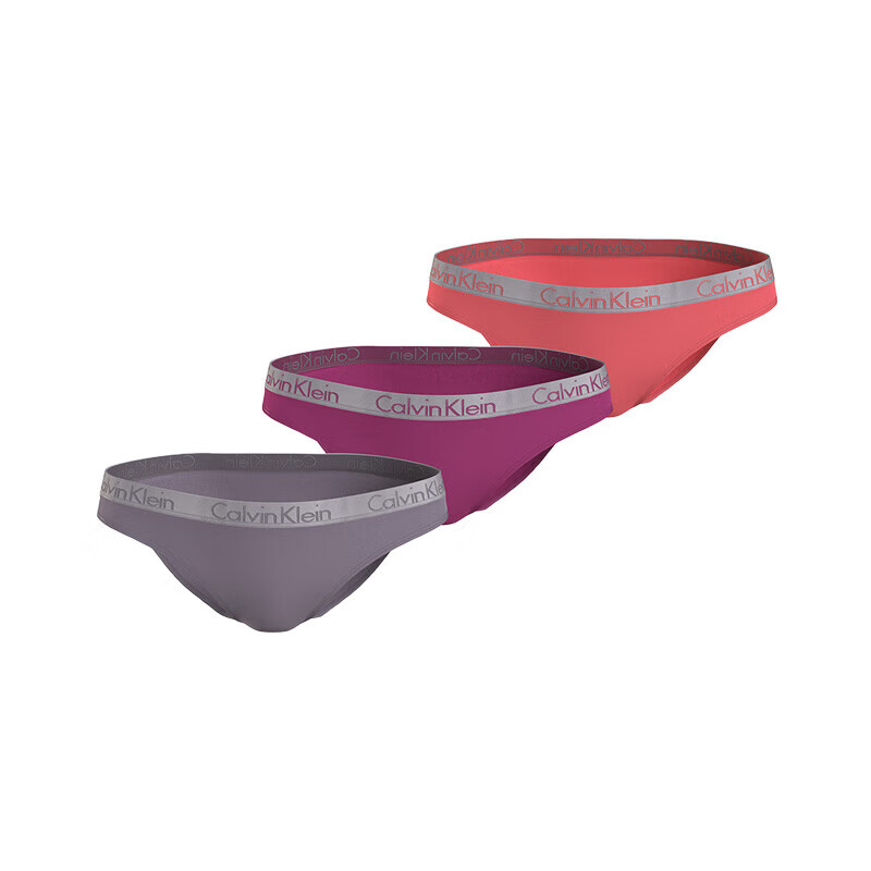 Calvin Klein CK 女士内裤三角裤3条装 000QD3561E I2L紫紫红 S 