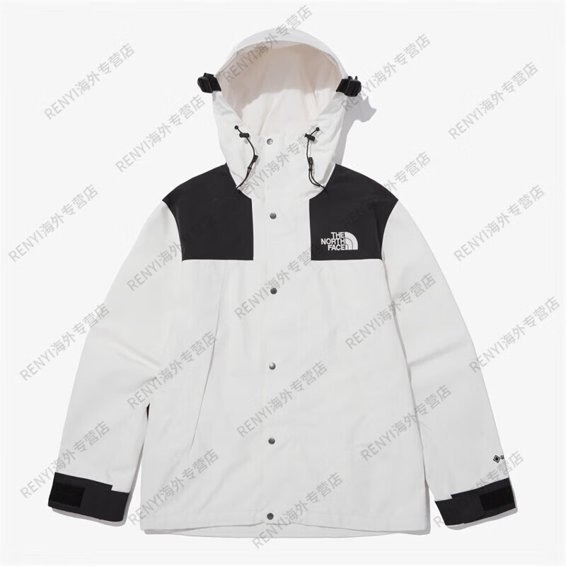 北面（The North Face）1990户外防风连帽GTX压胶冲锋衣外套NJ2GP51 GP51B 白色  S