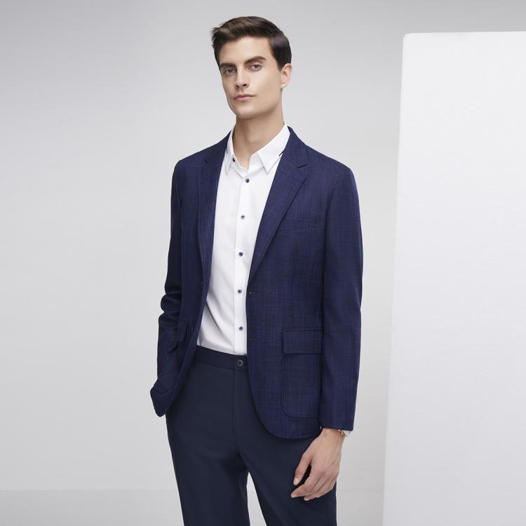 男装  商务休闲西装外套暗纹西服男