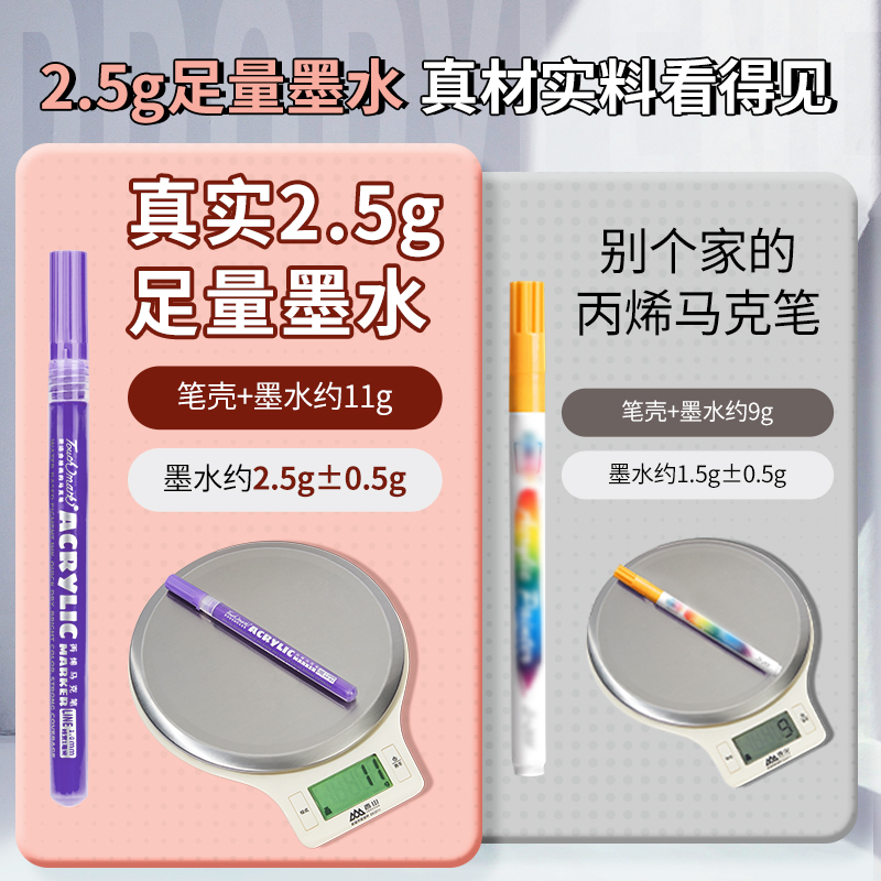 touch mark丙烯马克笔亚克力diy咕卡手机壳唱片涂鸦防水不掉色