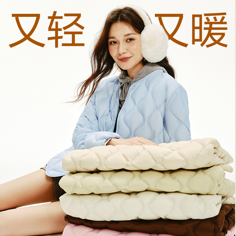 网易严选立领羽绒服女2024冬款防水可机洗轻型保暖连帽白鸭绒外套