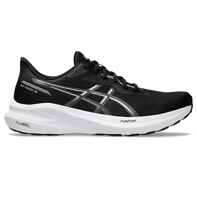 ASICS男鞋2024GT-2000 12代稳定支撑舒适透气软底缓震跑步运动鞋 1011B858-003(GT-1000 13代） 41.5