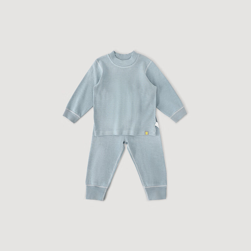 巴厘小猪（BALIPIG）儿童内衣套装男童秋冬睡衣女童保暖打底衫婴幼儿居家睡觉衣服 月光蓝 110cm