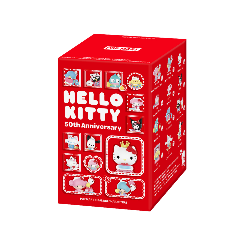 POPMART泡泡玛特三丽鸥家族 Hello Kitty50 周年系列盲盒玩具