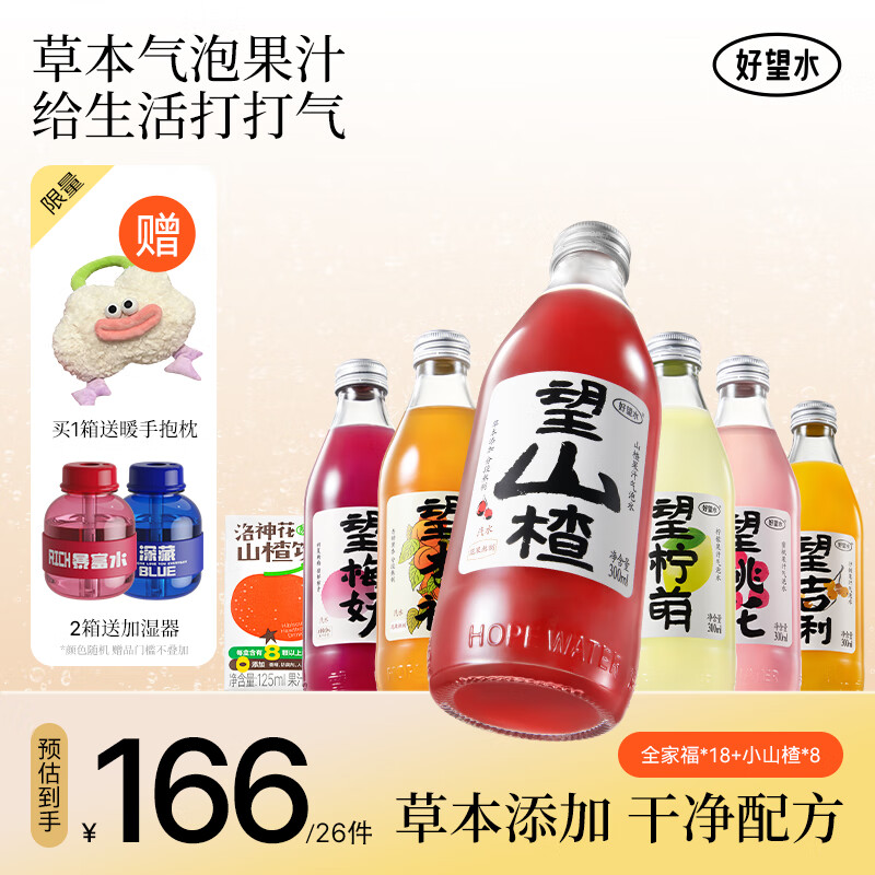  HOPE WATER/好望水 音乐局同款 气泡水果汁饮料+艾草锤