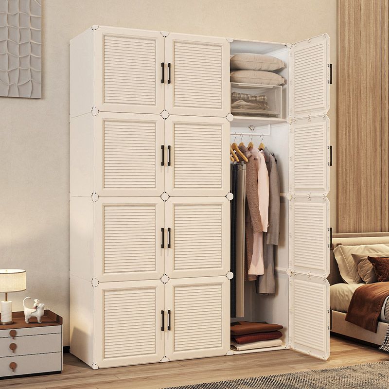 蔻丝 Coleshome简易衣柜家用卧室出租房用组装塑料加粗加固收纳柜小衣柜