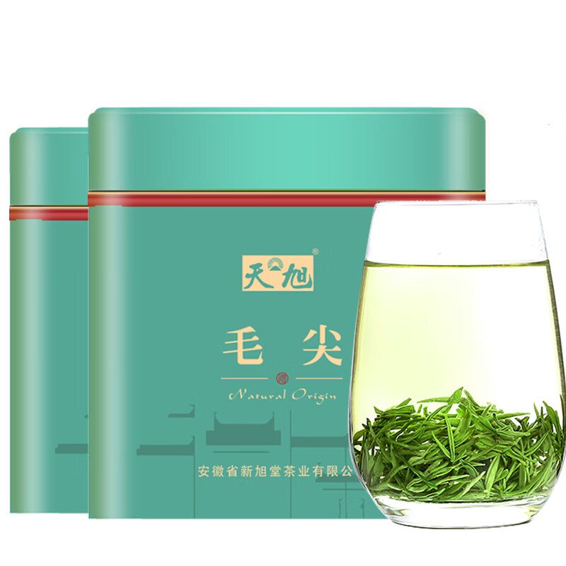 天旭绿茶毛尖茶叶2024新茶明前春茶浓香嫩芽茶叶自己喝茗茶方罐装250g