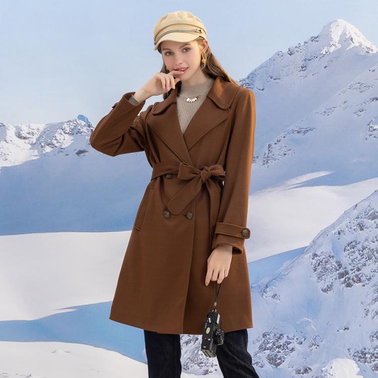 女式大衣防寒保暖防风修身休闲气质毛呢厚外套