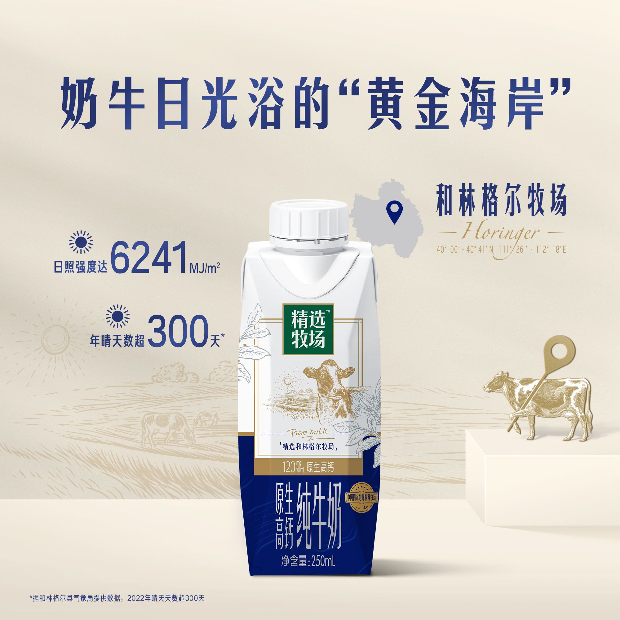 【百亿臻选】蒙牛精选牧场原生高钙纯牛奶梦幻盖250ml*10瓶