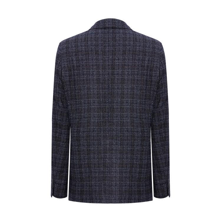  经典时尚格纹外套易打理西装外套