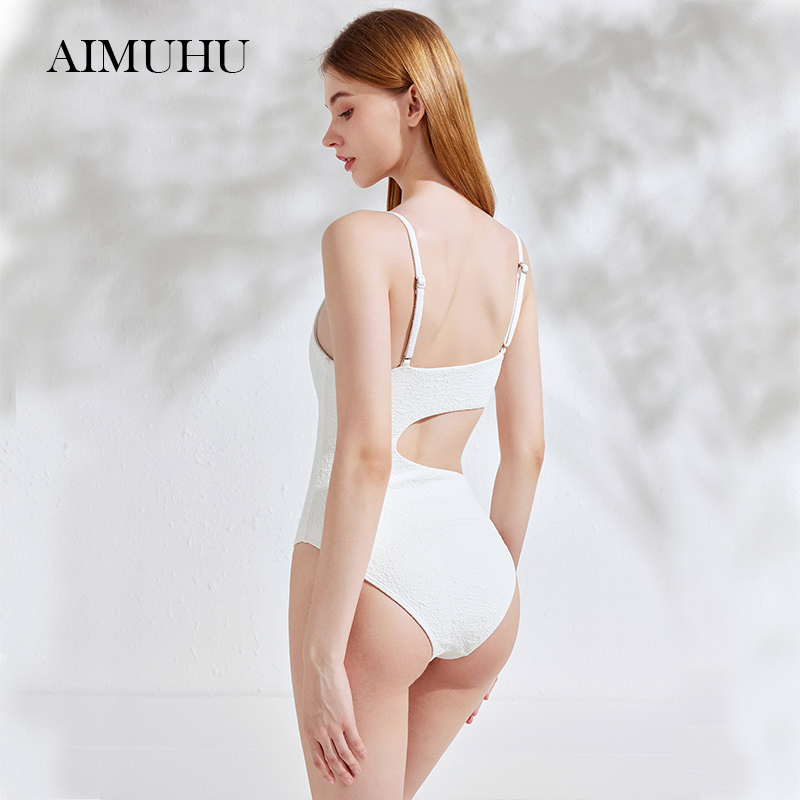 AIMUHU泳衣女连体露背时尚性感修身高级感比基尼泡温泉游泳装