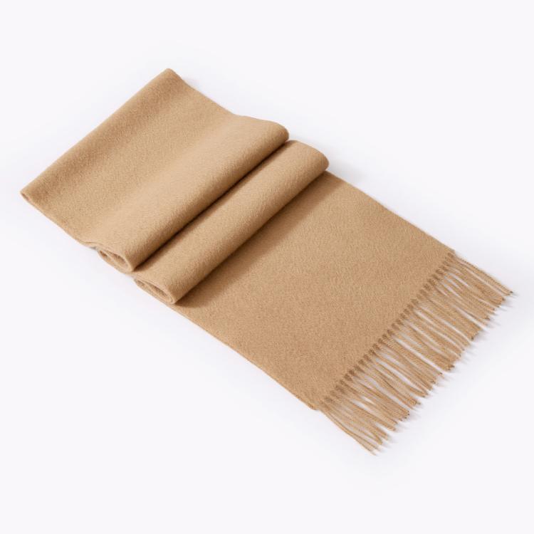 纯羊毛围巾冬季短须围巾百搭保暖纯色羊毛围巾披肩女