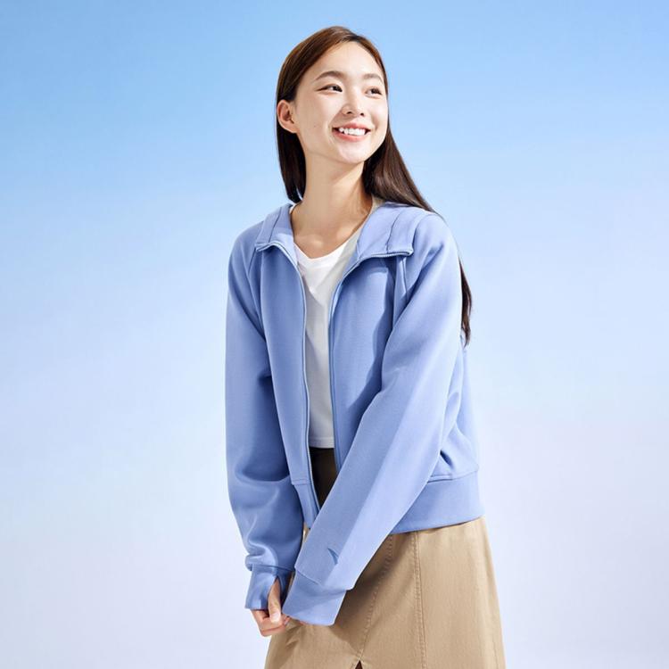 【动型科技】连帽外套女春秋款拉链开衫跑步运动长袖上衣百搭