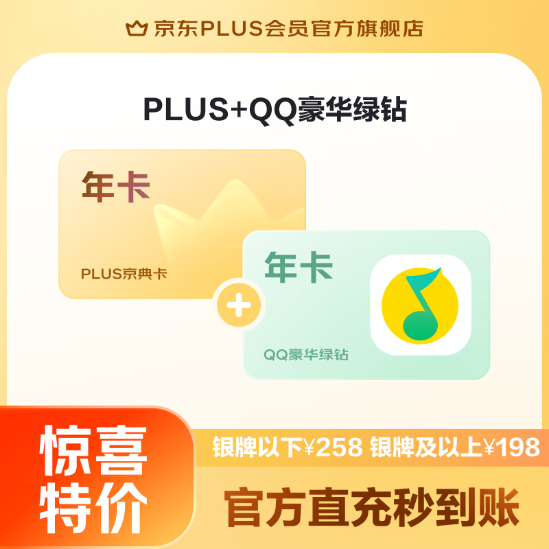 PLUS+QQ音乐豪华绿钻联名年卡