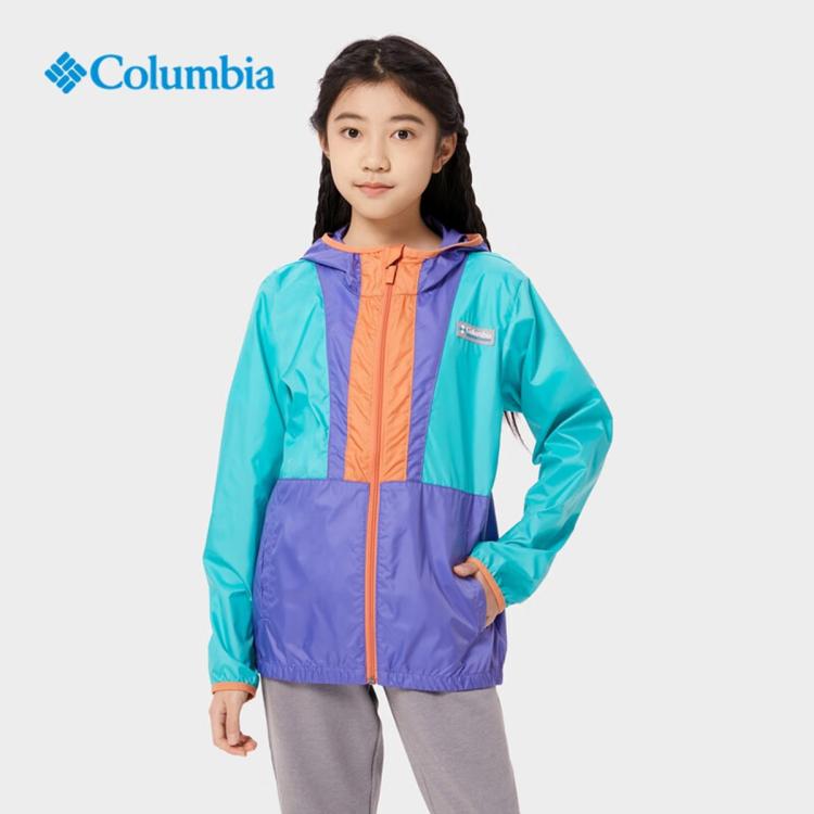 户外男女大童儿童时尚撞色连帽运动旅行机织夹克外套