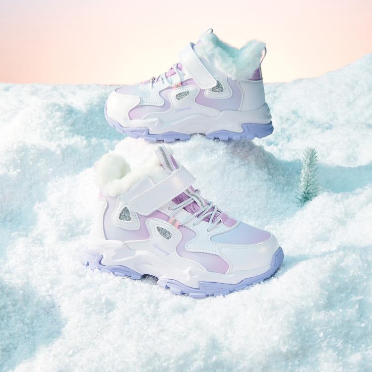 特步 XTEP儿童棉鞋冬季女童时尚百搭户外休闲鞋子童装鞋服小童