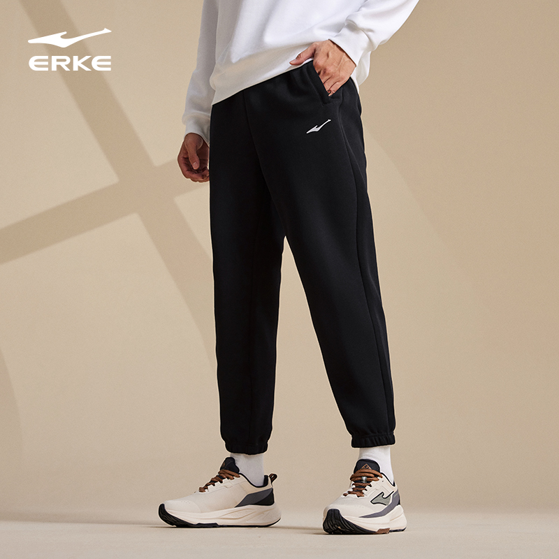 鸿星尔克运动裤男收口透气休闲运动长裤九分裤卫裤子