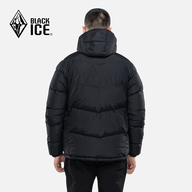 黑冰24新款抗寒户外防风保暖连帽800+蓬松鹅绒羽绒服