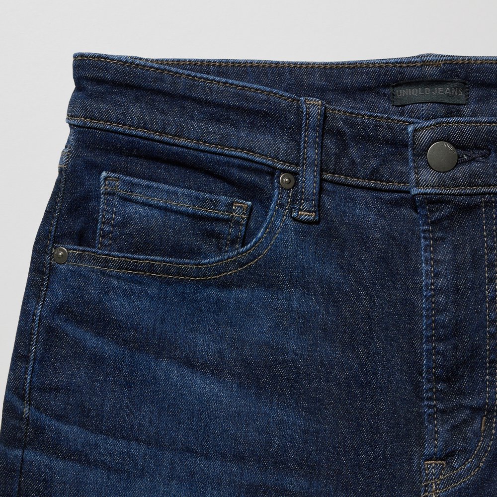 优衣库男装高弹力紧身牛仔裤/水洗产品修身444583 450242