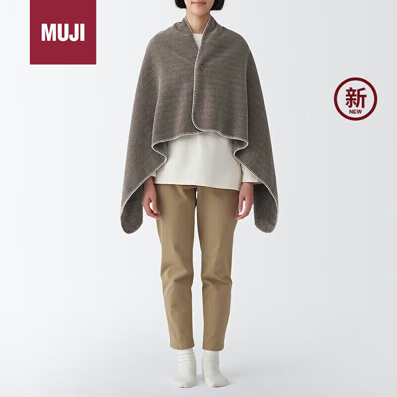 無印良品 MUJI可两面使用的雪尼尔毛毯